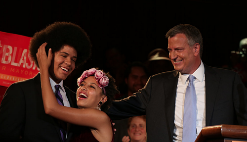 Bill De Blasio with his children Dante and Chiara Bill De Blasio with his children Dante and Chiara