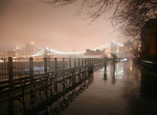 brooklyn heights promenade rain