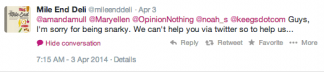 Mile End continues to be fantastic at social media