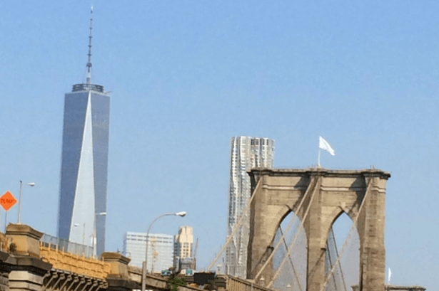 The American Flags Were Removed From the Brooklyn Bridge, Replaced by White Flags The American Flags Were Removed From the Brooklyn Bridge, Replaced by White Flags