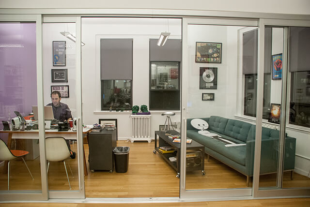 Lyle Hysen at Bank Robber's office (Photo: Jane Bruce)