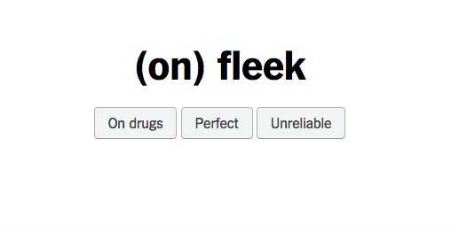 (on) fleek Screenshot from the Internet Language Quiz on nytimes.com