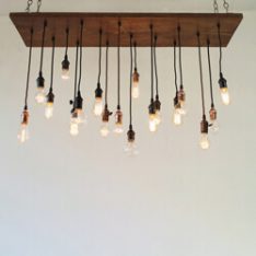 50 reclaimed barn wood chandelier