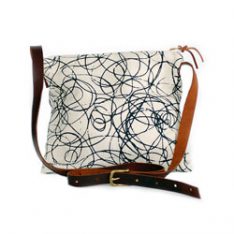 63 Black Scribble Crossbody Bag