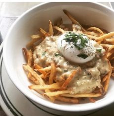 Gravy on Fries with Poached Egg