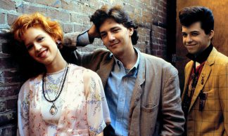 Andie (Molly Ringwald), Blane (Andrew McCarthy) and Duckie (Jon Cryer) in Pretty in Pink