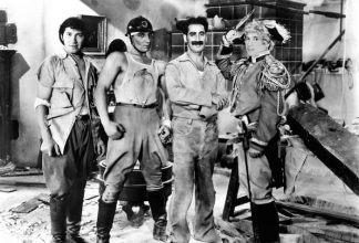 Chico Marx, Zeppo Marx, Groucho Marx and Harpo Marx in Leo McCarey's DUCK SOUP (1933). Courtesy Film Forum via Photofest. Playing Saturday, September 24, Tuesday, September 27 and Thursday, September 29.